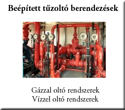 Beépített tűzoltó berendezések
